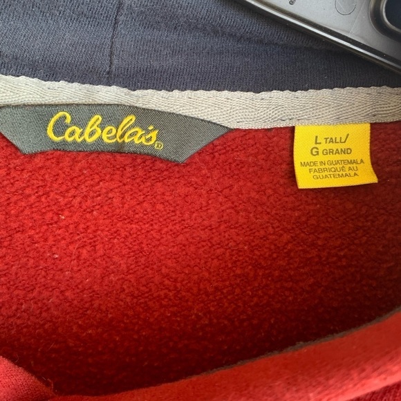 Cabela’s Hoodie Sweatshirt Mens Size Large Tall Since 1961 Embroidered - Picture 3 of 6